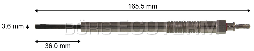 BUJIA INCANDESCENTE PRE-POSTCALENTAMIENTO    KIA GRAND CARNIVAL  III (VQ) 2.9 CRDi Mot. J3 L: 165.5 mm.