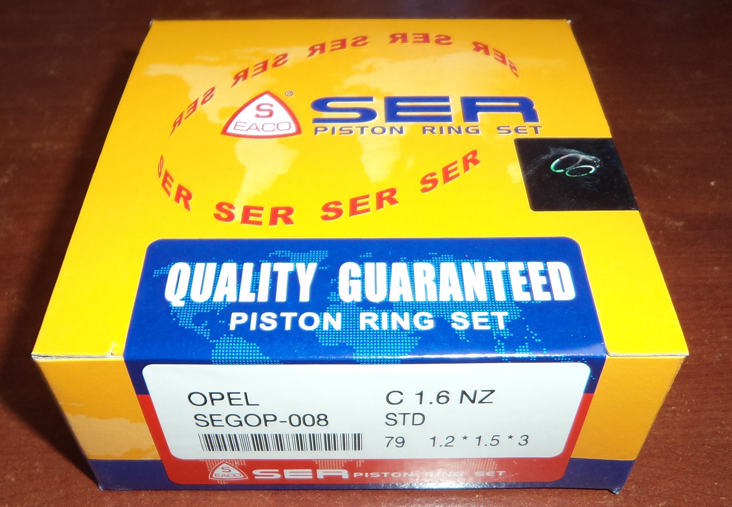  JUEGO ANILLOS CHEVROLET CORSA 1.6 8v. ENG: C16NZ STD  1.20 x 1.