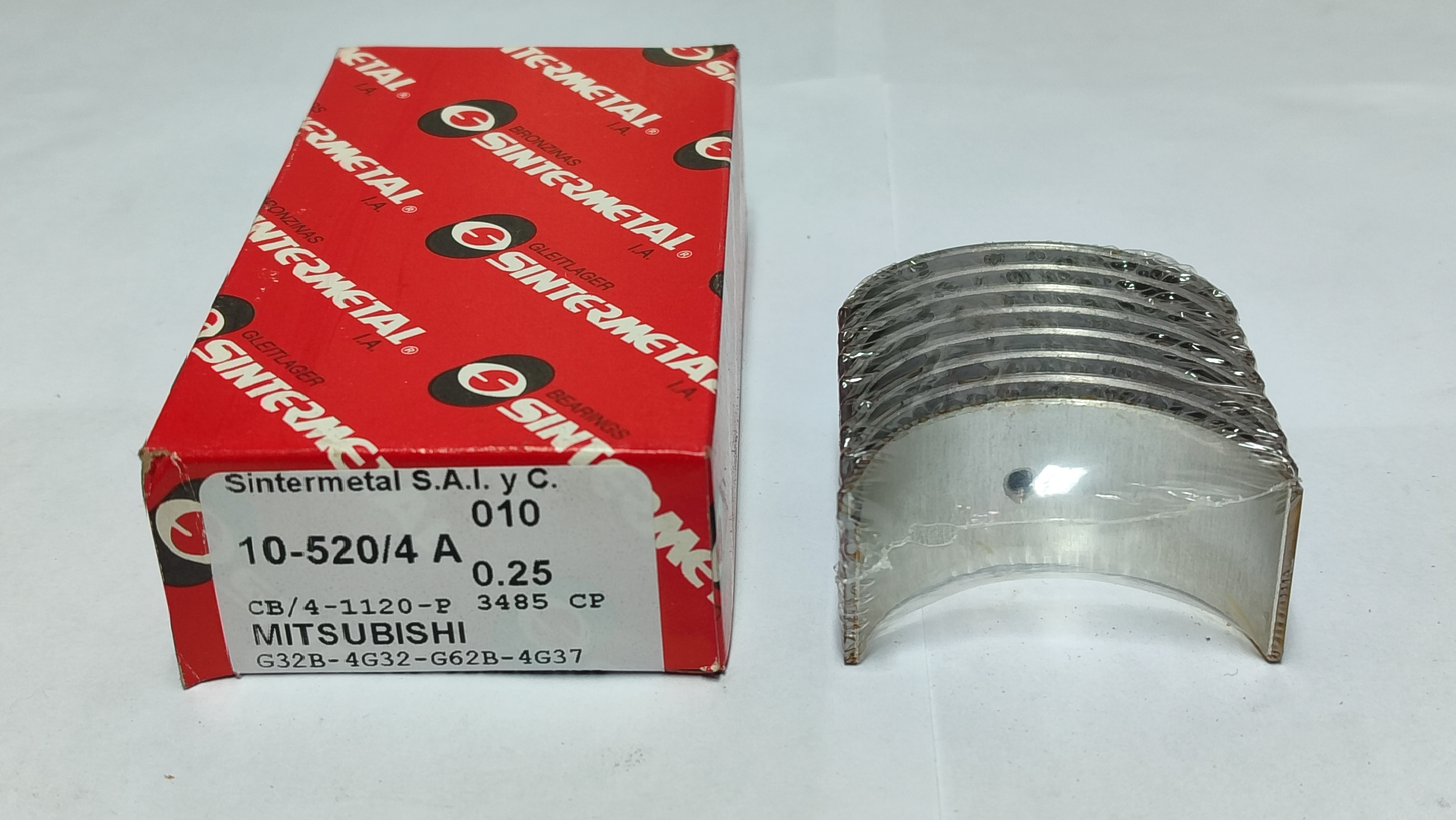 JUEGO DE METAL  DE BIELA DE MOTOR  HYUNDAI PONY 4G32 0.25mm.