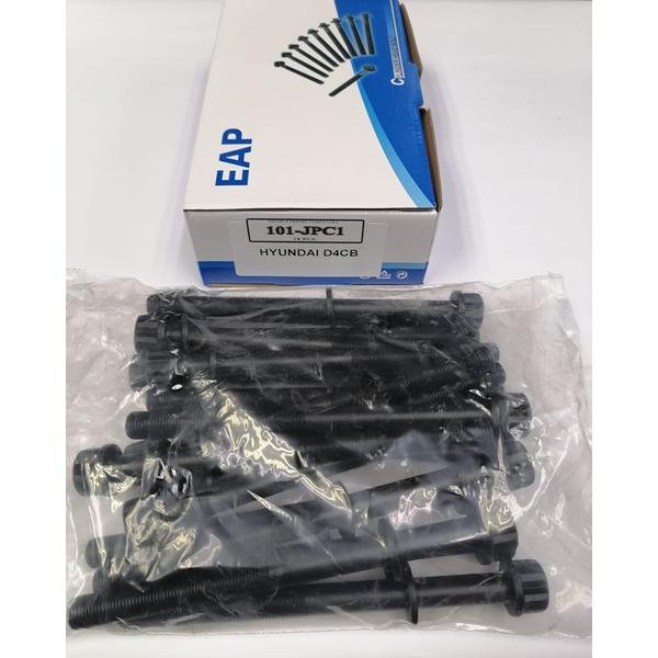 JUEGO PERNO CULATA H-1 MOTOR KIA SORENTO Eng: D4CB 18 UNIDADES.  LARGO 153mm.