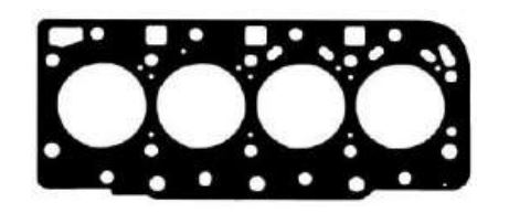 EMPAQUETADURA DE CULATA GRAFITO ESPESOR 2.00mm. HYUNDAI H1 2016/ HR GRDI 16V.  16valv./2497cc