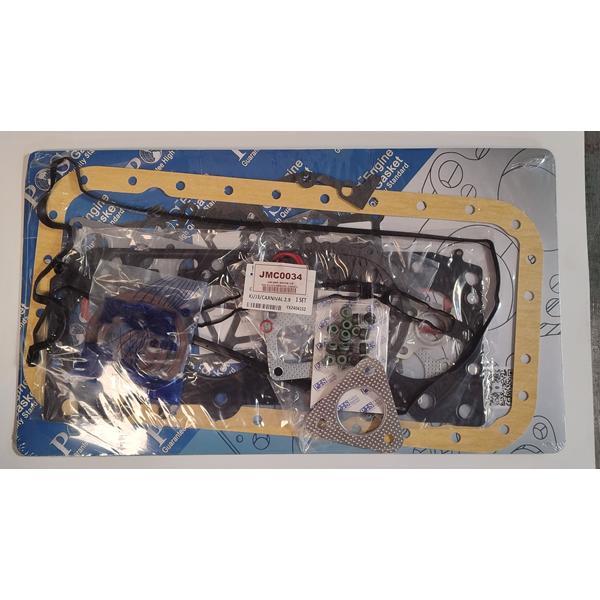 JUEGO DE EMPAQUETADURA MOTOR COMPLETO METALICA  CON RETENES VITON KIA CARNIVAL II CRDI 2.902cc. 16v. Eng: KJ/J3