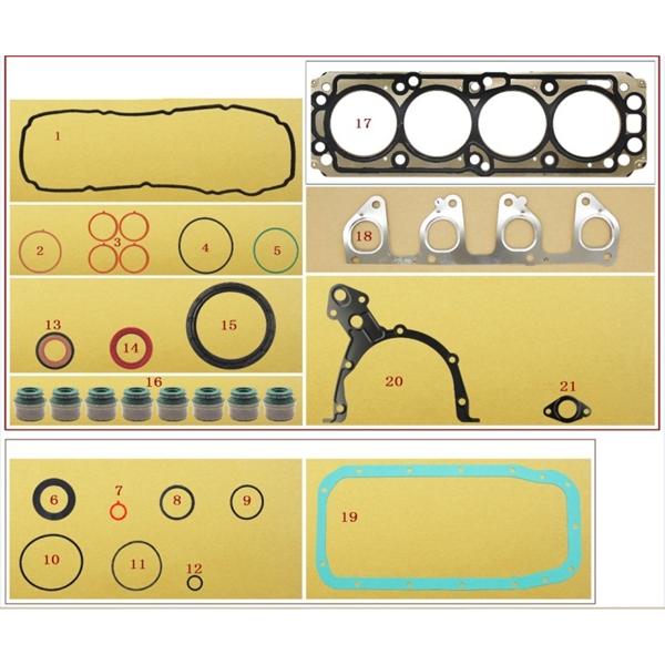 JUEGO DE  EMPAQUETADURA DE MOTOR CON RETENES VITON G5RAFITO  CHEVROLET ONIX-PRISMA 1.400cc.