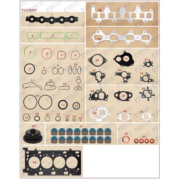 JUEGO EMPAQUETADURA DE MOTOR COMPLETO CULATA METALICA CON RETENES VITON  NISSAN NP300 2.300cc.16V. . DIESEL Eng; YS23