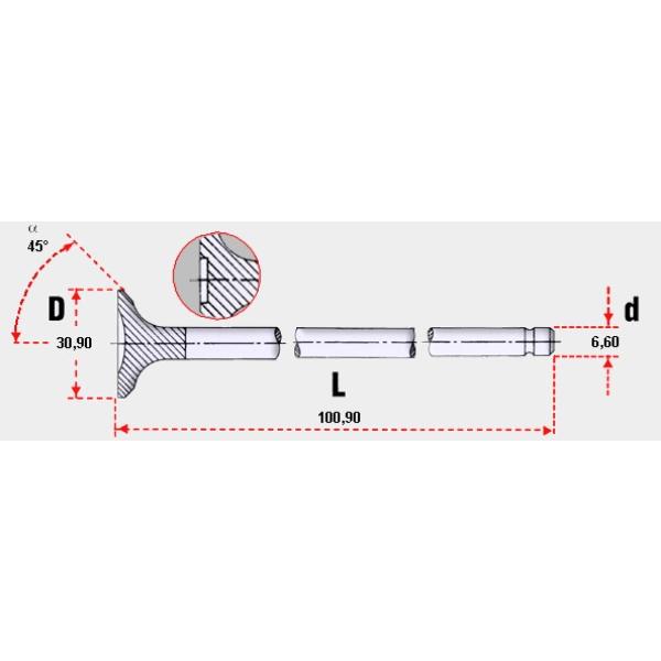 VALVULA DE MOTOR ADMISION ZOYTE T600/2008/5008 1.468cc. Eng: 4G15 STD