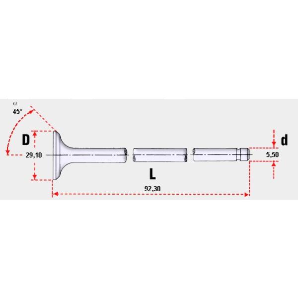 VALVULA DE MOTOR ADMISION SUBARU JUSTY 1.3 16V. Eng: G13B.  OEM:1291171C00