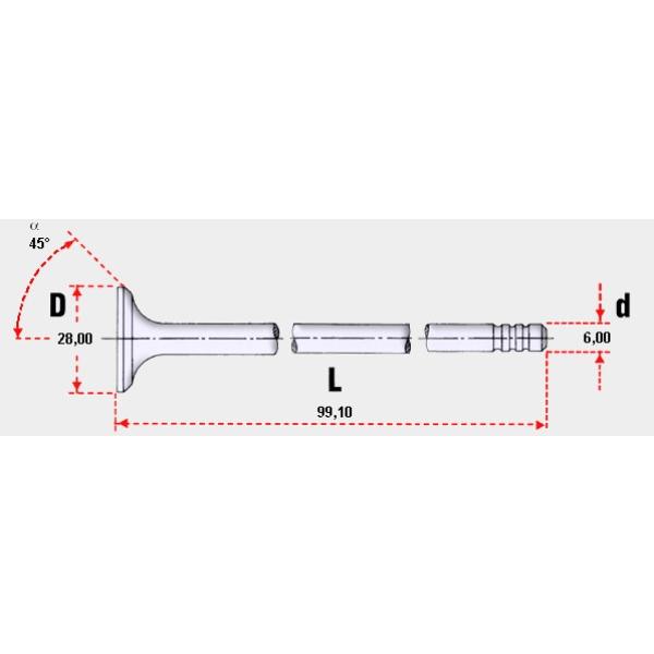 VALVULA DE MOTOR VOLKSWAGEN POLO 1.2  ( 3 RANURAS).OEM: 030109611T ENG: BMD/BKR/AEX STD