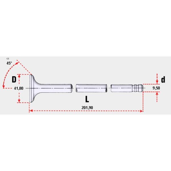 VALVULA DE MOTOR CATERPILLAR  ESCAPE CATERPILLAR ENG: 3406 C15 C27 OEM: 1537024. 2 RANURAS 30? ACERO BIMETALICA. CABEZA ANTIMAGN