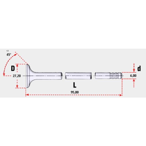 VALVULA MOTOR ADMISION  PEUGEOT 407 2.200cc. Diesel Eng: DW10F./DW12CFAP  3 RANURAS . OEM: 0948E5