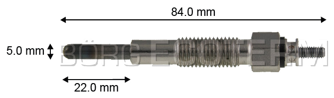 BUJIA INCANDESCENTE PRE-POSTCALENTAMIENTO    KIA K-2400 ENG: S2 MAZDA ENG: S2 MAZDA ENG: RF L: 81.60 mm.