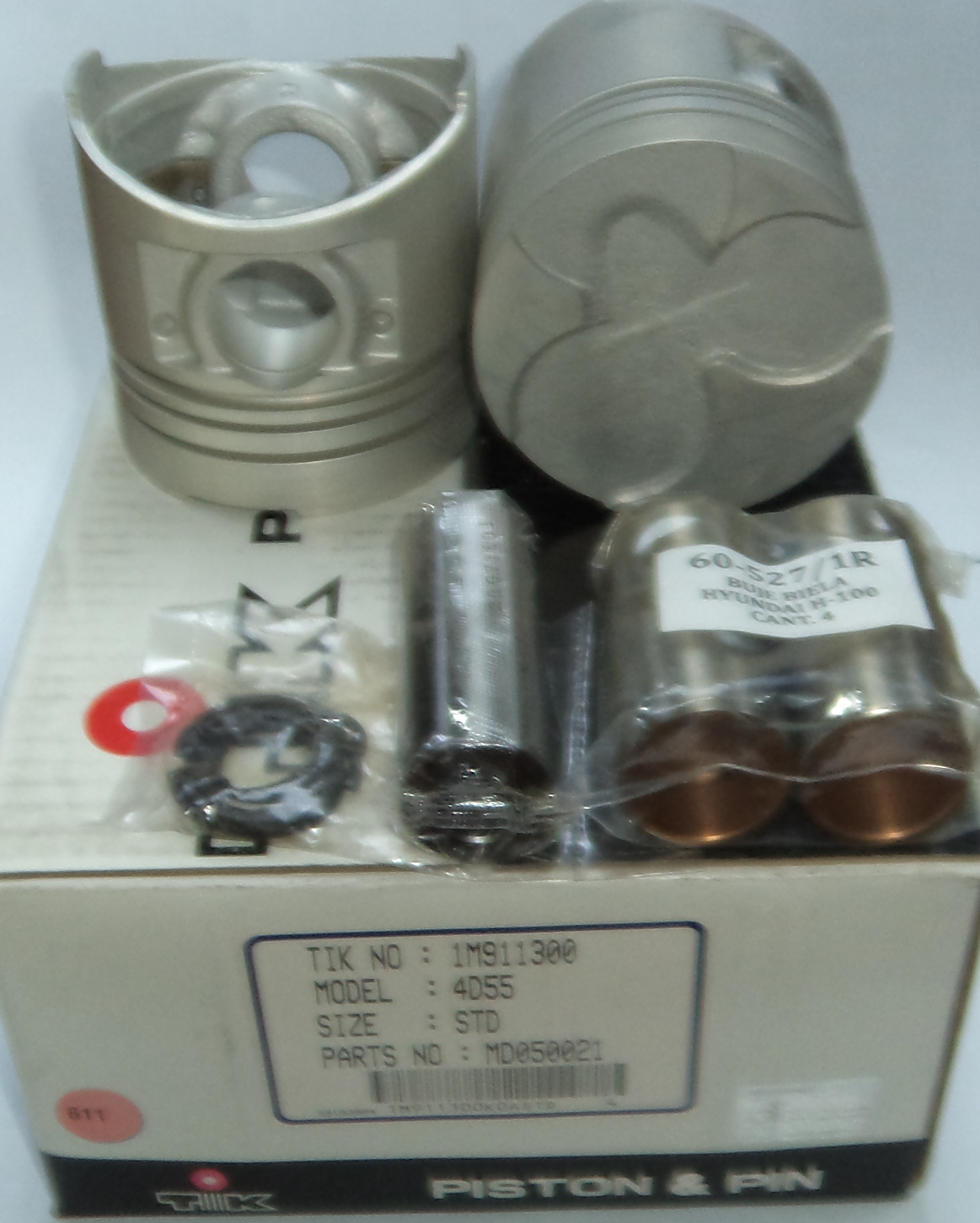 JUEGO DE PISTON HYUNDAI H100 DIESEL 4D55 STD CON BUJES DE BIELA