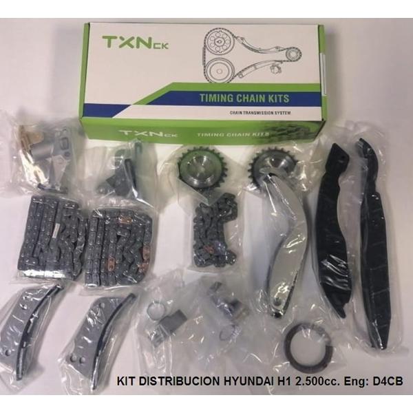  KIT DE DISTRIBUCION CADENA HYUNDAI H-1 STAREX MPV(A1)CRDI 2.500CC. Eng: D4CB . 15 PIEZAS.